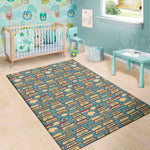Pop Art Books Pattern Print Area Rug