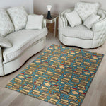 Pop Art Books Pattern Print Area Rug