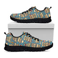 Pop Art Books Pattern Print Black Running Shoes