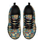 Pop Art Books Pattern Print Black Sneakers