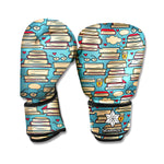 Pop Art Books Pattern Print Boxing Gloves