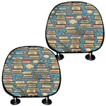 Pop Art Books Pattern Print Car Headrest Covers