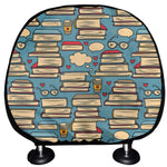 Pop Art Books Pattern Print Car Headrest Covers
