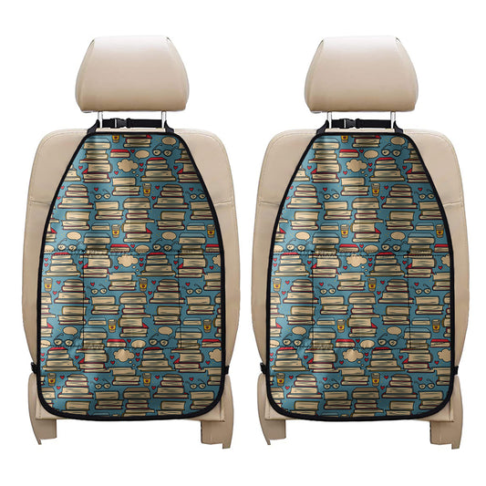Pop Art Books Pattern Print Car Seat Organizers
