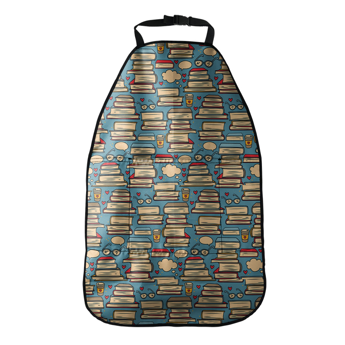 Pop Art Books Pattern Print Car Seat Organizers