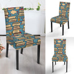 Pop Art Books Pattern Print Dining Chair Slipcover