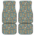 Pop Art Books Pattern Print Front and Back Car Floor Mats