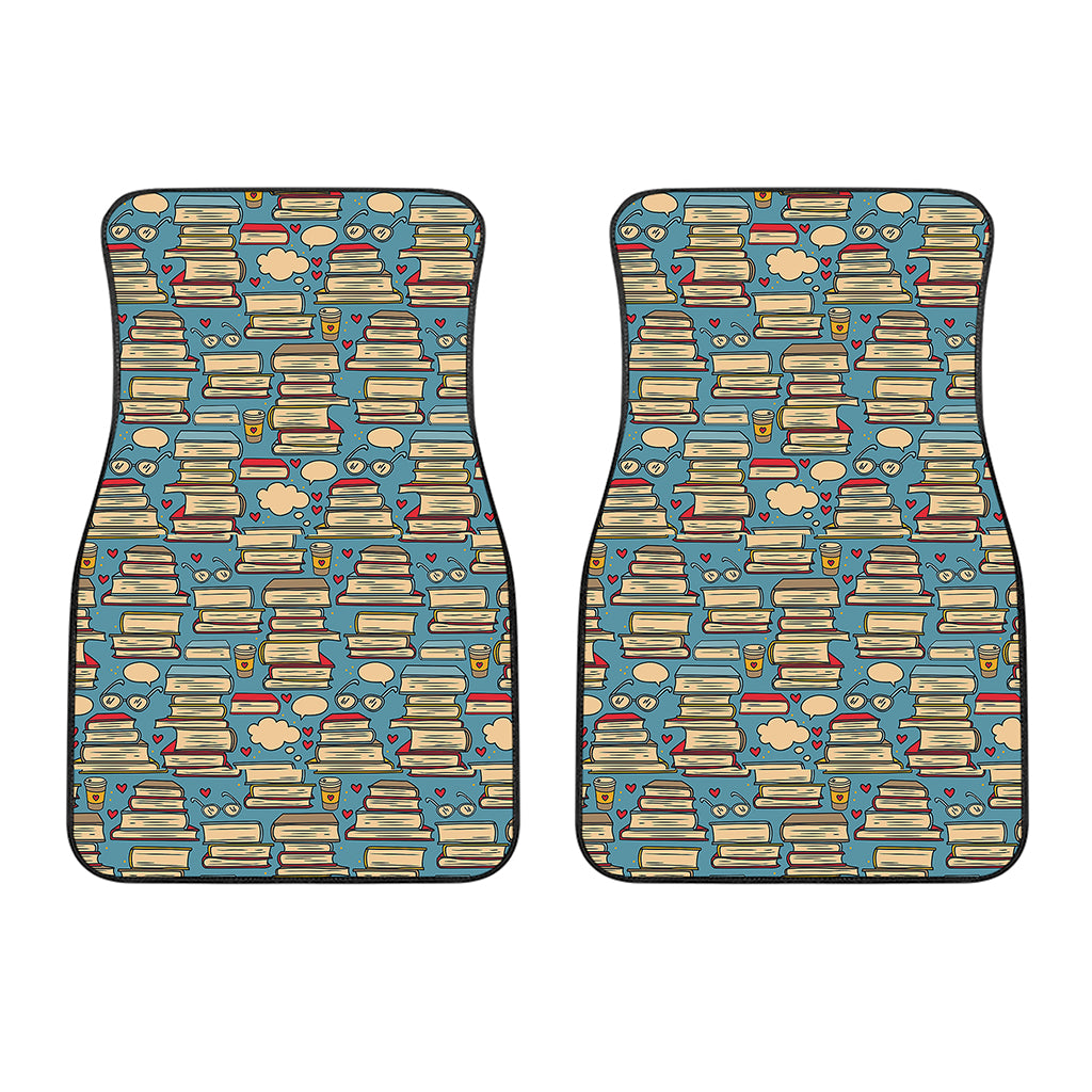 Pop Art Books Pattern Print Front Car Floor Mats