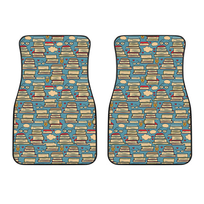 Pop Art Books Pattern Print Front Car Floor Mats