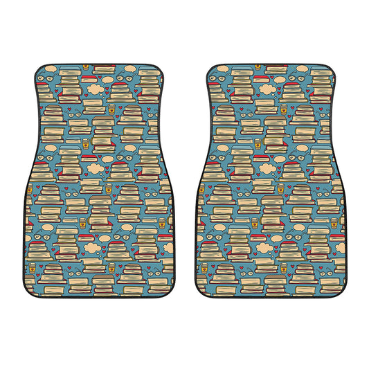 Pop Art Books Pattern Print Front Car Floor Mats