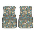 Pop Art Books Pattern Print Front Car Floor Mats