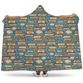 Pop Art Books Pattern Print Hooded Blanket