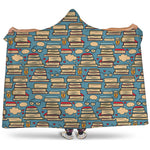 Pop Art Books Pattern Print Hooded Blanket