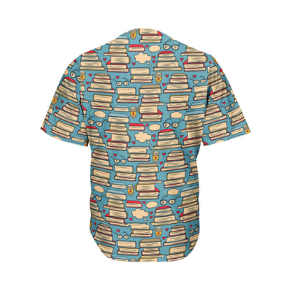 Pop Art Books Pattern Print Men's Baseball Jersey