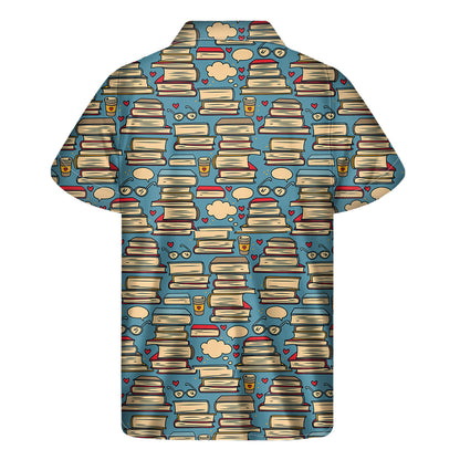 Pop Art Books Pattern Print Men's Short Sleeve Shirt