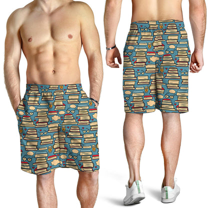 Pop Art Books Pattern Print Men's Shorts
