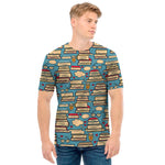 Pop Art Books Pattern Print Men's T-Shirt
