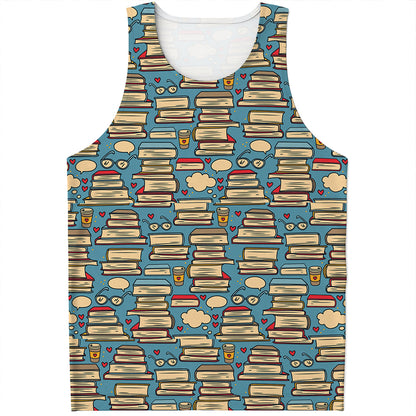 Pop Art Books Pattern Print Men's Tank Top