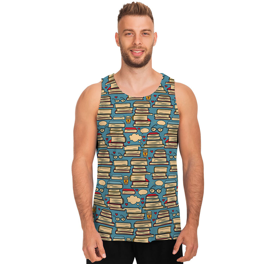 Pop Art Books Pattern Print Men's Tank Top