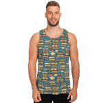 Pop Art Books Pattern Print Men's Tank Top