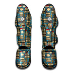 Pop Art Books Pattern Print Muay Thai Shin Guard