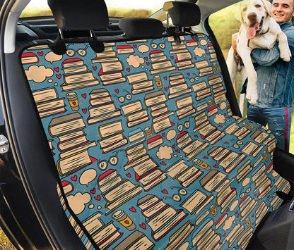 Pop Art Books Pattern Print Pet Car Back Seat Cover