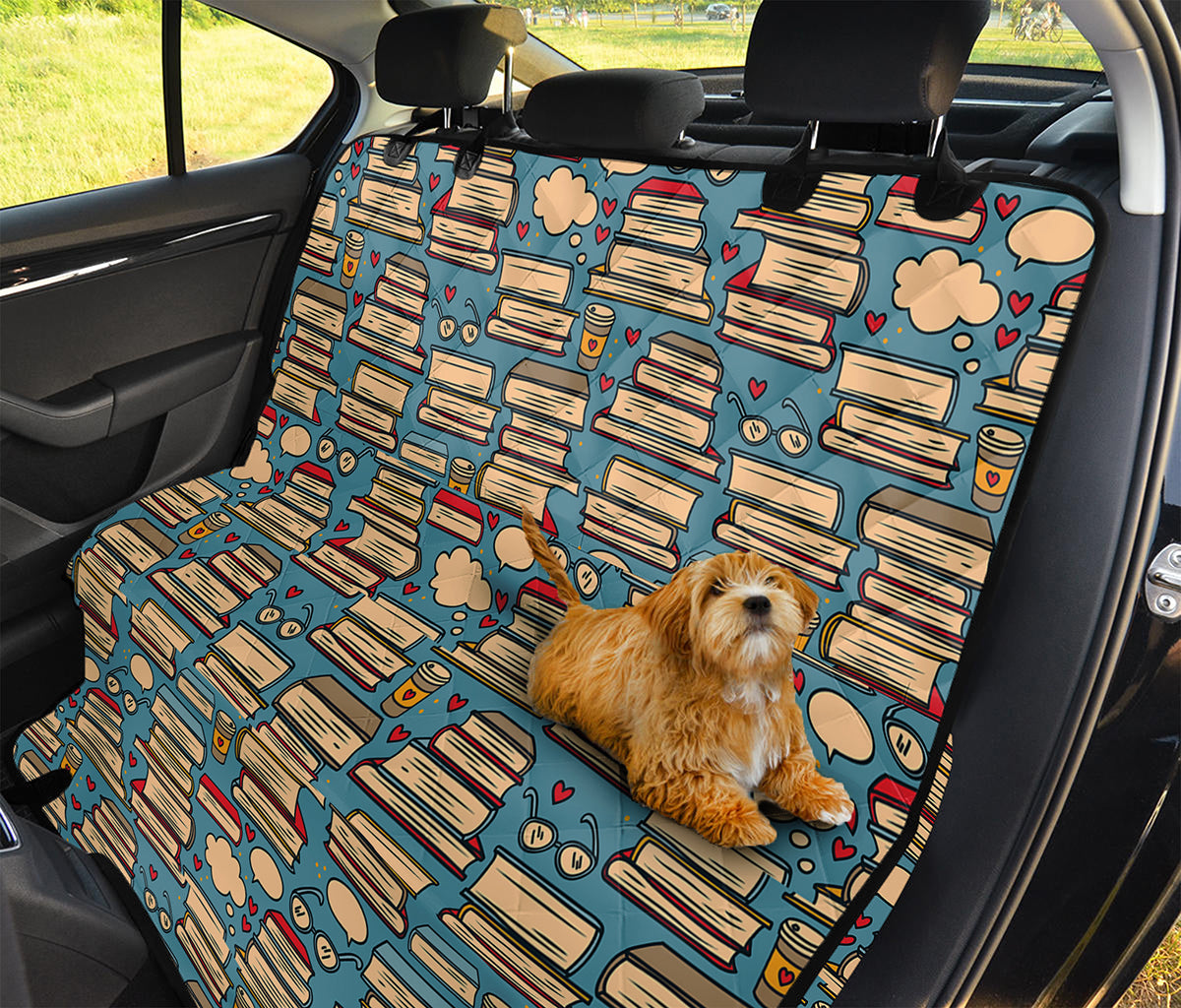 Pop Art Books Pattern Print Pet Car Back Seat Cover