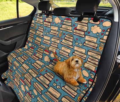 Pop Art Books Pattern Print Pet Car Back Seat Cover