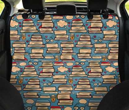 Pop Art Books Pattern Print Pet Car Back Seat Cover