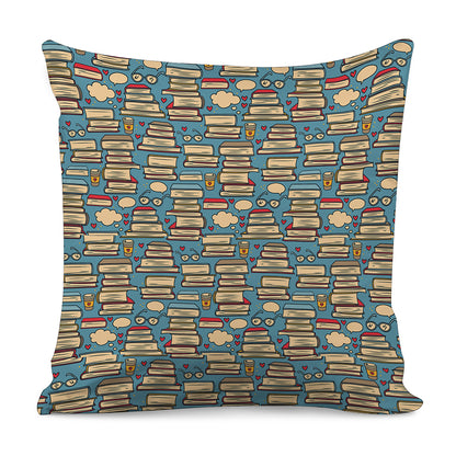 Pop Art Books Pattern Print Pillow Cover
