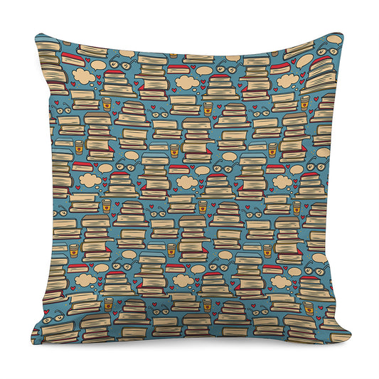 Pop Art Books Pattern Print Pillow Cover