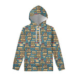 Pop Art Books Pattern Print Pullover Hoodie
