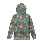 Pop Art Books Pattern Print Pullover Hoodie