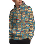 Pop Art Books Pattern Print Pullover Hoodie