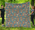 Pop Art Books Pattern Print Quilt