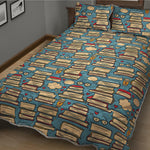 Pop Art Books Pattern Print Quilt Bed Set