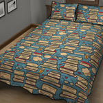 Pop Art Books Pattern Print Quilt Bed Set