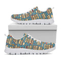Pop Art Books Pattern Print White Running Shoes