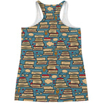 Pop Art Books Pattern Print Women's Racerback Tank Top