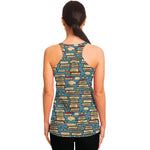 Pop Art Books Pattern Print Women's Racerback Tank Top