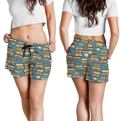 Pop Art Books Pattern Print Women's Shorts