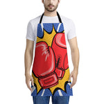 Pop Art Boxing Gloves Print Apron