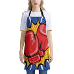 Pop Art Boxing Gloves Print Apron