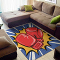 Pop Art Boxing Gloves Print Floor Mat