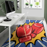 Pop Art Boxing Gloves Print Area Rug