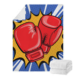 Pop Art Boxing Gloves Print Blanket