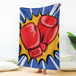 Pop Art Boxing Gloves Print Blanket
