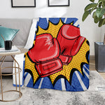 Pop Art Boxing Gloves Print Blanket