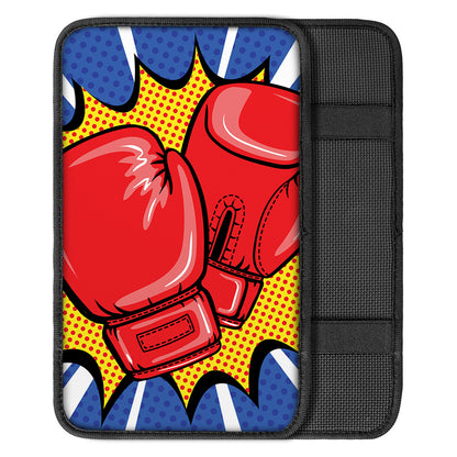 Pop Art Boxing Gloves Print Car Center Console Cover