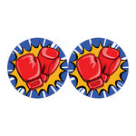 Pop Art Boxing Gloves Print Car Coasters
